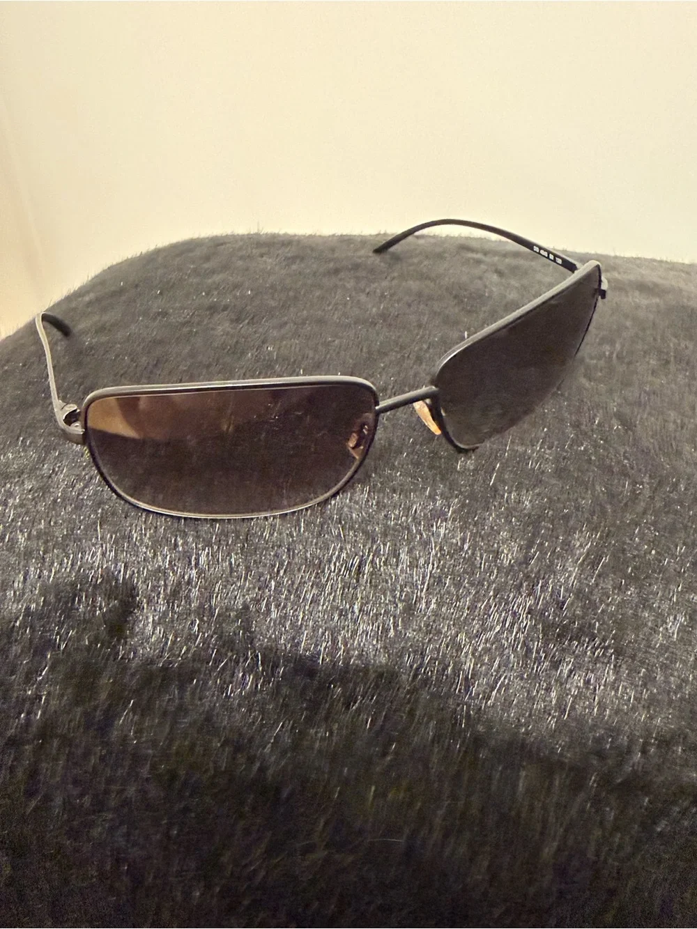 Vintage Dolce & Gabbana Black Metal Frame Sunglasses with Dark Smoke Lenses